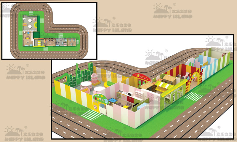 桂林市建軍幼兒園游戲街效果